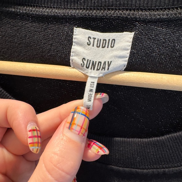 Studio Sunday plain black crew neck. - Picture 2 of 4